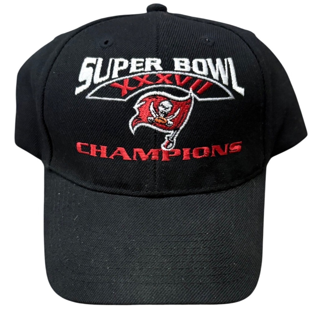 Otto Tampa Bay Buccaneers Super Bowl 37 Champions VTG Hat Black Mens OSFA Cap